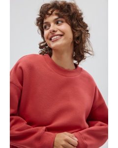 Bluza damska typu oversize w kolorze CRANBERRY - PINEY