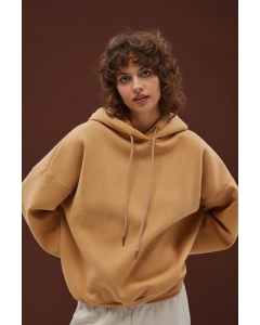 Bluza typu oversize z ociepleniem w kolorze DARK BISQUIT - AMBERLY