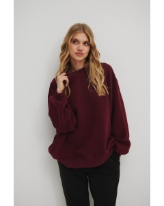  Bluza damska o prostym kroju w kolorze BURGUNDY - OHIO