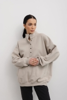 Bluza o kroju oversize z NAPAMI w kolorze HARBOR MIST BEIGE -NIXON