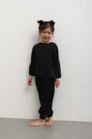 MINI SPODNIE TYPU JOGGER W KOLORZE TOTALLY BLACK - ANDY