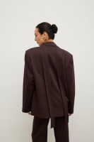 Klasyczna marynarka z szalem w kolorze HOT CHOCOLATE- SVELTE