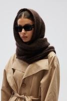 Wełniana chusta w kolorze BROWN- AUREN