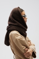 Wełniana chusta w kolorze BROWN- AUREN