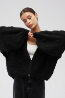 Kardigan zapinany na guziki w kolorze BLACK - BUBLE