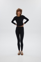 Bawełniane legginsy w kolorze TOTALLY BLACK - SHAPE