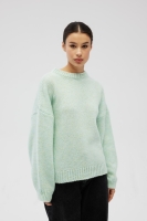Sweter oversize z bufiastymi rękawami w kolorze FROSTY MINT  - RIVERO