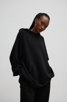 Bluza typu oversize z efektem sprania w kolorze WASHED BLACK  - URBAN ESCAPE