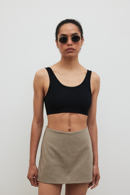 Spódnico spodenki z lnem w kolorze CAPPUCCINO - MOVE