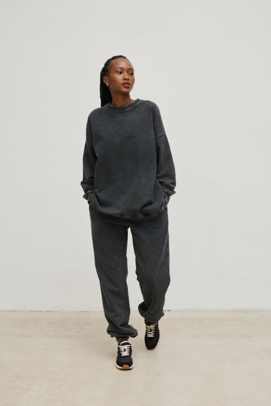 Spodnie dresowe typu jogger w kolorze FADED GREY  - STAGER