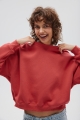 Bluza damska typu oversize w kolorze CRANBERRY - PINEY