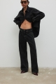 Spodnie o prostym kroju w kolorze WASHED BLACK - REFLECT