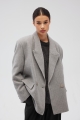 Wełniana marynarka w PASKI w kolorze GREY- BEXLEY