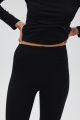 Bawełniane legginsy w kolorze TOTALLY BLACK - SHAPE