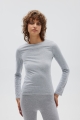 Bawełniany longsleeve w kolorze GREY MELANGE - CORE