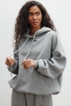 Bluza typu oversize z ociepleniem w kolorze GREY MELANGE - AMBERLY