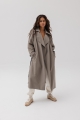 Klasyczny bawełniany trencz w kolorze LIGHT KHAKI - VENICE