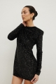 Sukienka z cekinami w kolorze BLACK- CONFETTI 