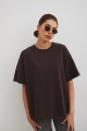 Tshirt oversize z nadrukiem w kolorze BROWN - BOSTON