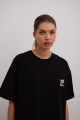 Tshirt typu oversize z HAFTEM w kolorze CZARNYM - MRSL