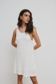 Sukienka na wywiniętych ramiączkach w kolorze SOFT WHITE - ASTRA