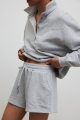 Szorty z dzianiny dresowej w kolorze GREY MELANGE - BREEZE