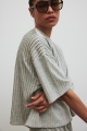 Tshirt  z dzianiny strukturalnej w kolorze COOL GREY- LIZ