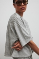 Tshirt  z dzianiny strukturalnej w kolorze COOL GREY- LIZ