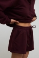 Szorty z dzianiny dresowej w kolorze BURGUNDY - BREEZE