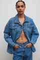 Kurtka jeansowa oversize w kolorze BLUE - BOWIE 