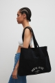 Torba typu shopper bag wykonana ze sztruksu w kolorze TOTALLY BLACK - MRSL BASIC CLUB