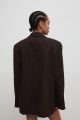 Marynarka typu oversize z lnem w kolorze INTENSE BROWN - HARLEY