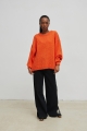 Sweter oversize z bufiastym rękawem FLAME ORANGE- RIVERO