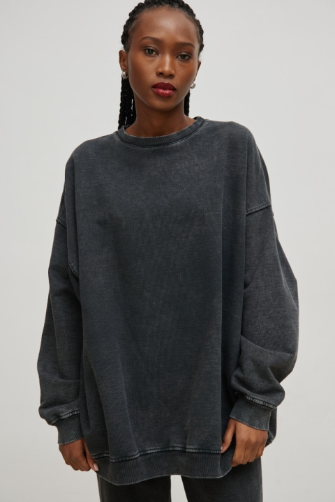 Bluza damska o kroju oversize  w kolorze FADED GREY - CRAFT