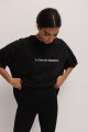 T-shirt typu oversize z HAFTEM w kolorze TOTALLY BLACK - EAZY