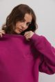 Bluza damska o kroju oversize z HAFTEM w kolorze MAGENTA VIOLET - CRAFT
