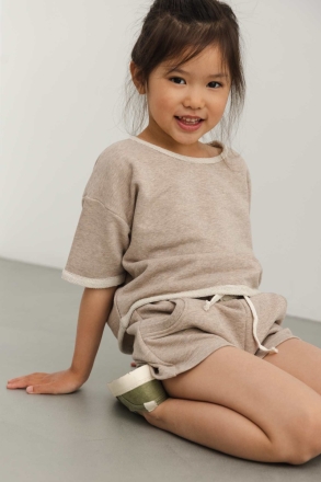 MINI spodenki w kolorze BEIGE MELANGE - JELLY