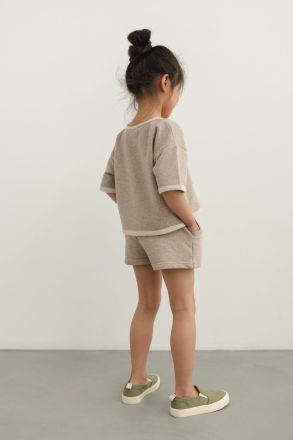 MINI spodenki w kolorze BEIGE MELANGE - JELLY