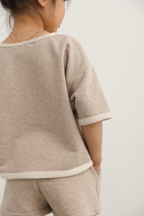 MINI spodenki w kolorze BEIGE MELANGE - JELLY