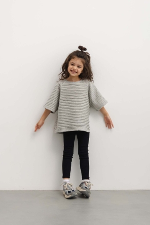 MINI bluzka z mini falbankami w kolorze GREY MELANGE - SPIDEY