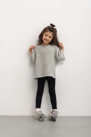 MINI bluzka z mini falbankami w kolorze GREY MELANGE - SPIDEY