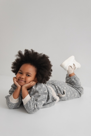 MINI bluza z nadrukiem w kwiaty , w kolorze GREY PRINT - PONTE