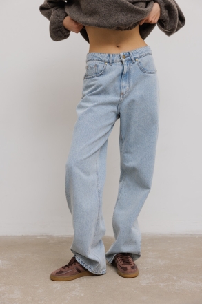 Spodnie o prostym kroju w kolorze LIGHT  BLUE - REFLECT