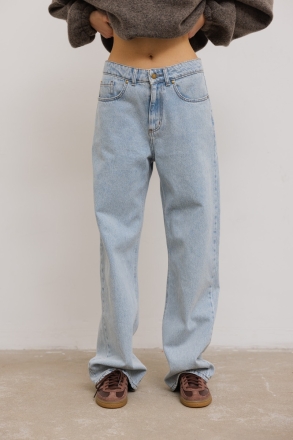 Spodnie o prostym kroju w kolorze LIGHT  BLUE - REFLECT