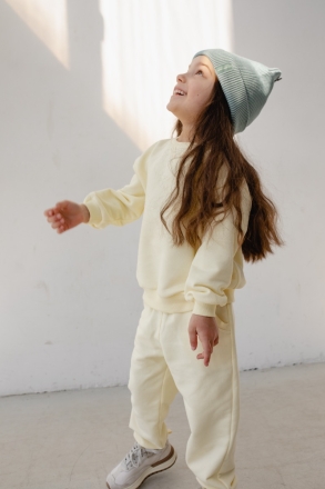 MINI spodnie dresowe typu jogger w kolorze ICE LEMON - DISPLAY