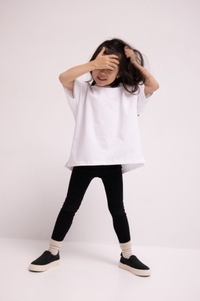 MINI t-shirt oversize w kolorze ALL WHITE - GOBI