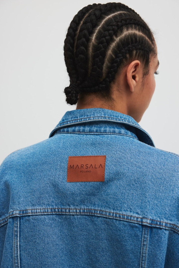 Kurtka jeansowa oversize w kolorze BLUE - BOWIE 