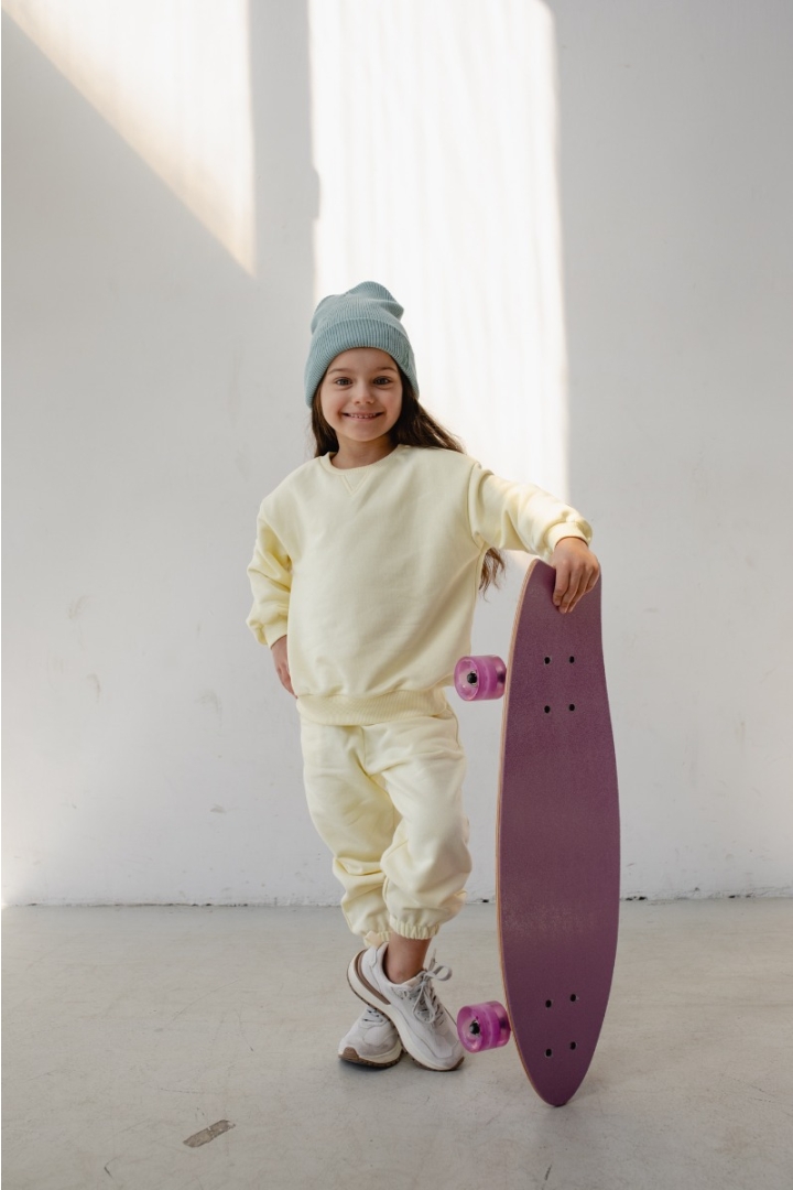 MINI spodnie dresowe typu jogger w kolorze ICE LEMON - DISPLAY